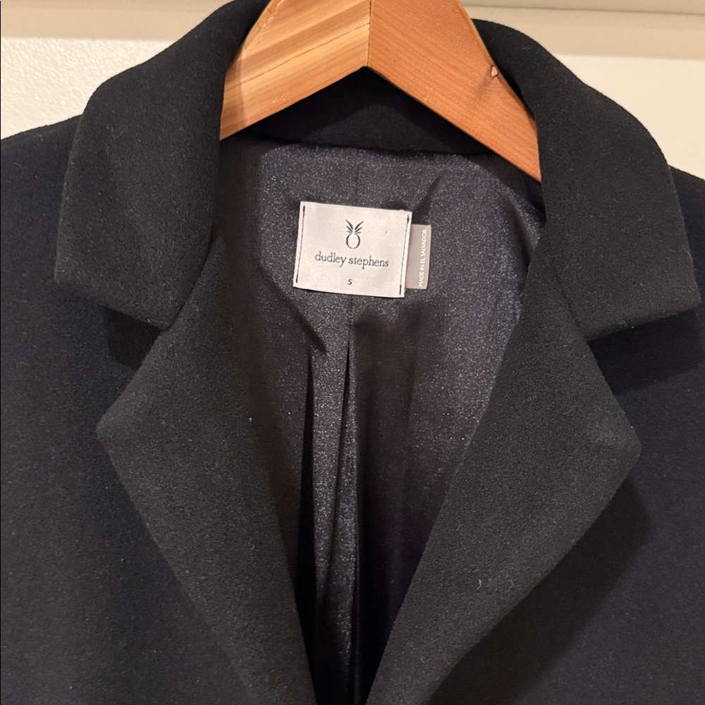 Dudley Stephens Classic Black Fleece Blazer Sz S - Picture 3 of 9